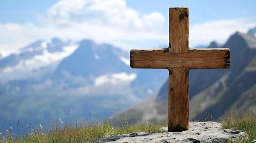 Cross with Mountain View