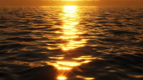 Sunset Reflections on the Ocean