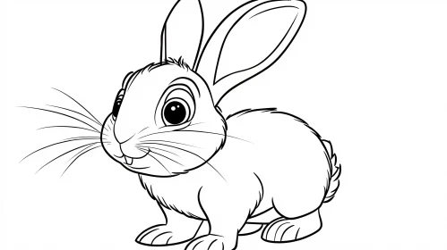 Monochrome Rabbit Illustration