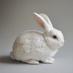 Elegant White Rabbit Still Life