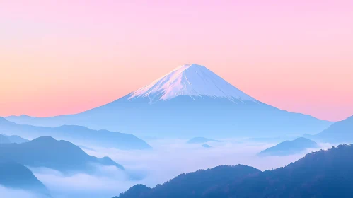 Majestic Mountain View at Dawn