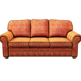 Stylish Upholstered Three-Seater Sofa