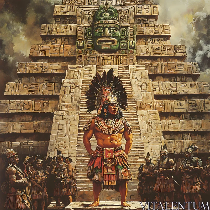 AI ART Maya Civilization Warrior