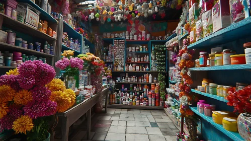 Vibrant Flower Shop Display