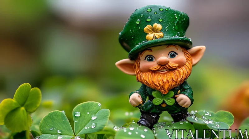 Lucky Leprechaun Figurine AI Image