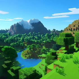 Blocky Mountain View