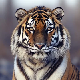 Intense Tiger Gaze: A Portrait of Power