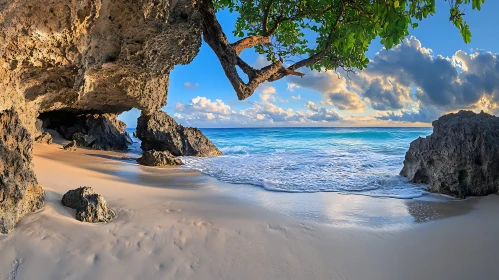 Coastal Paradise: Beach and Rock Formations