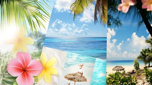 Seaside Dream: A Tropical Beach Collage