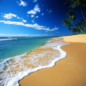 Coastal Serenity: A Tropical Beach Scene