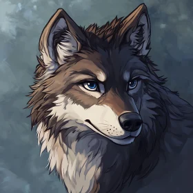 Artistic Wolf Illustration