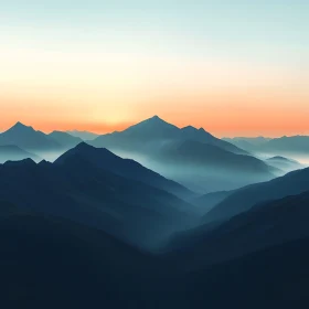 Misty Mountains at Dawn