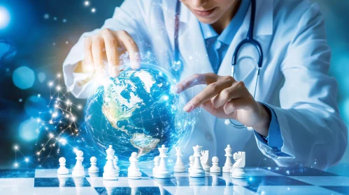 Doctor Playing Chess with the World