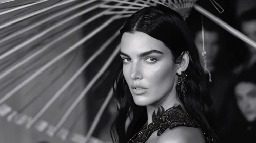 Graceful Kendall Jenner in Black and White Fashion Shoot