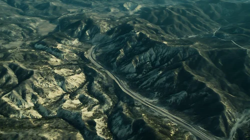 Mountain Pass Aerial View