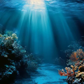 Oceanic Depths: Light and Coral