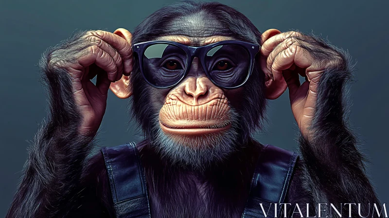 Fashionable Chimp AI Image