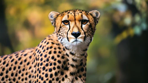 Striking Cheetah Face Close-Up