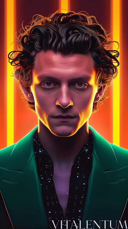 AI ART Striking Digital Portrait of Tom Holland