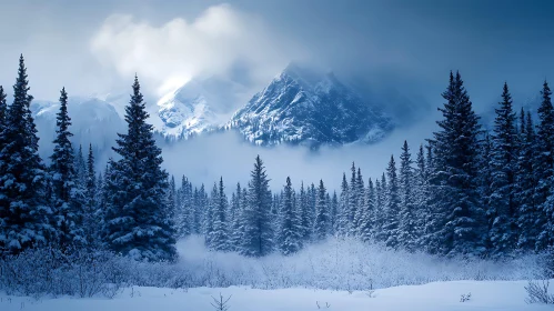 Winter Mountain Serenity