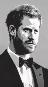 Prince Harry in Monochrome