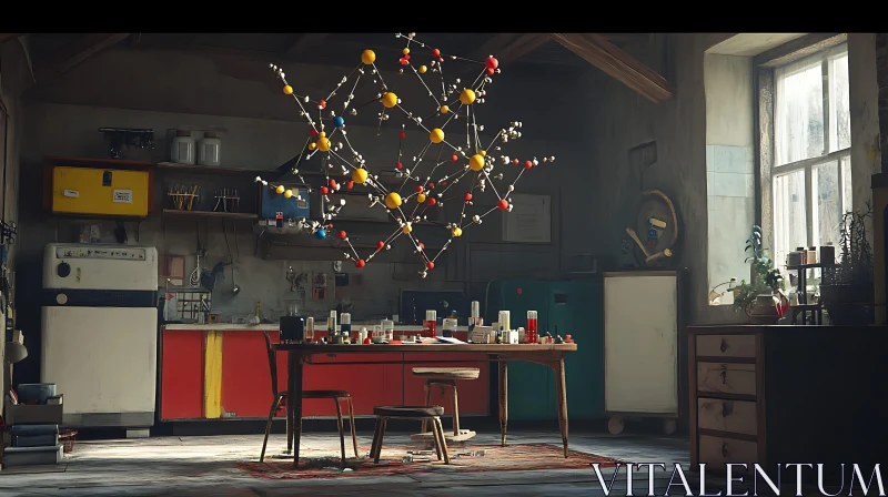 Laboratory Scene with Scientific Equipment AI Image