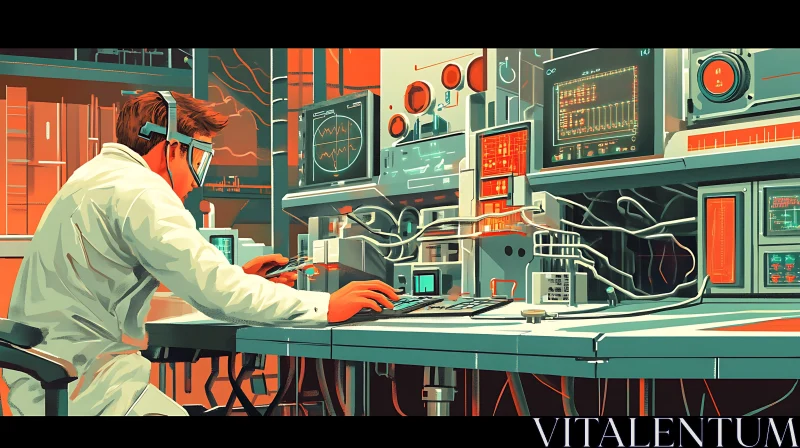 Lab Research with Scientist AI Image
