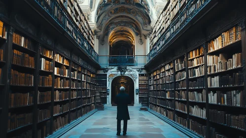 Ornate Interior of Old Library