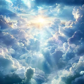 Serene Sky with Radiant Sunlight