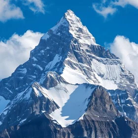 Majestic Mountain Landscape with Snow