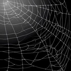 Abstract Spiderweb in Black and White