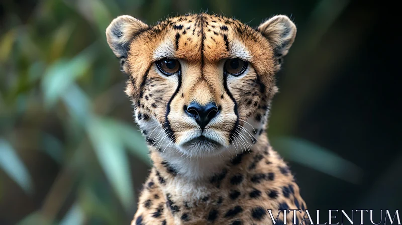 AI ART Close-Up of a Cheetah's Face