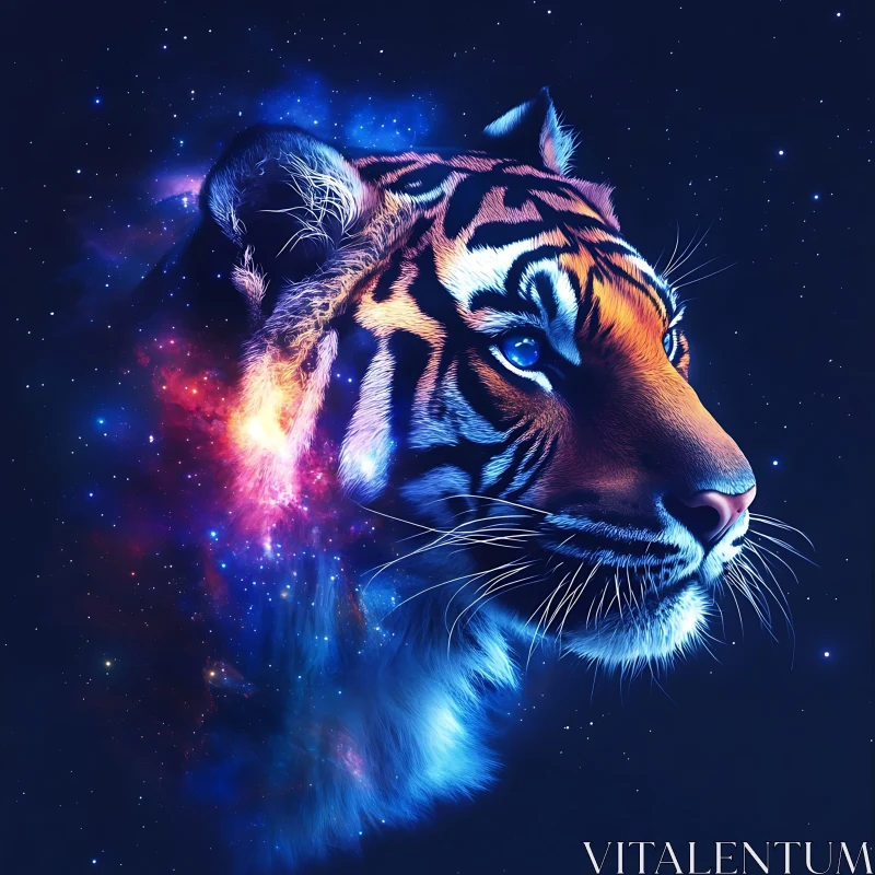 AI ART Galaxy Tiger