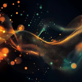Glowing Abstract Lines and Bokeh Circles