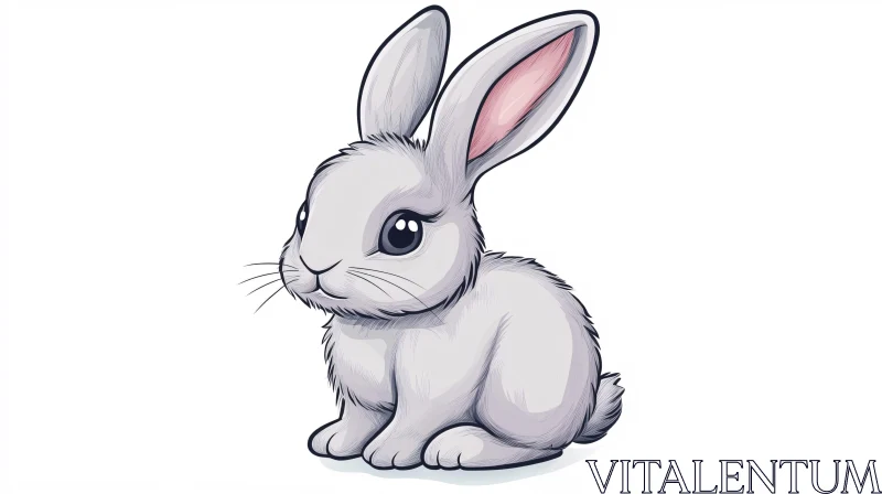 AI ART Adorable Cartoon Rabbit Image