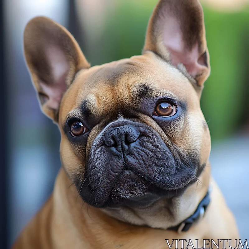 Adorable French Bulldog with Expressive Eyes AI Image