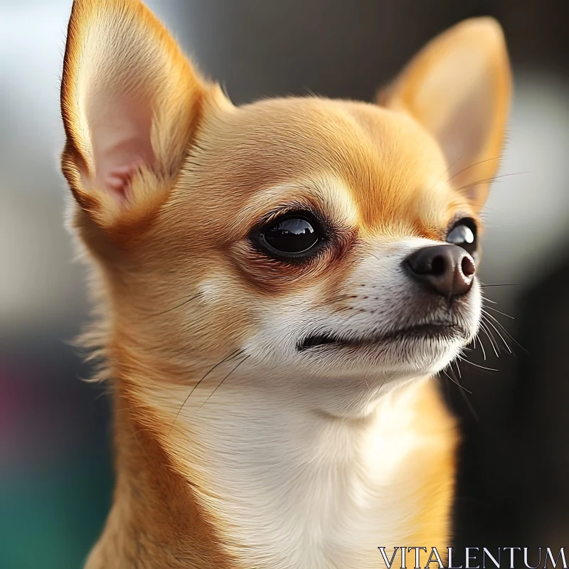 Chihuahua Close-Up Portrait AI Image