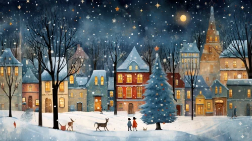 Magical Christmas Eve in a Snowy Village