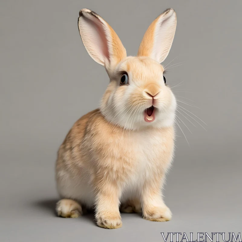 Astonished Rabbit Close-up AI Image