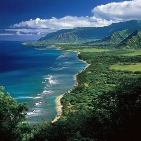 Seaside Landscape with Rolling Hills