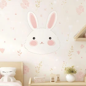 Rabbit Illustration in Child's Room