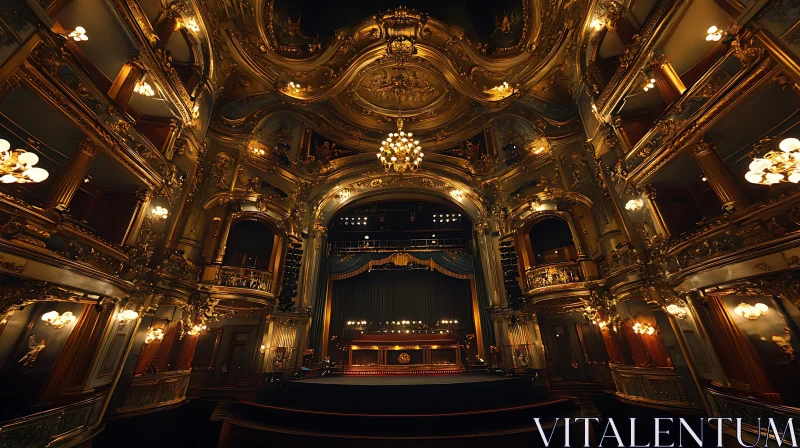 Opulent Theater Architecture AI Image