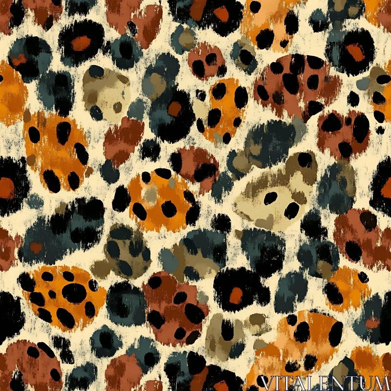 Earthy Abstract Pattern with Irregular Spots AI Image