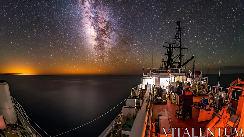 AI ART Night Voyage Under the Stars