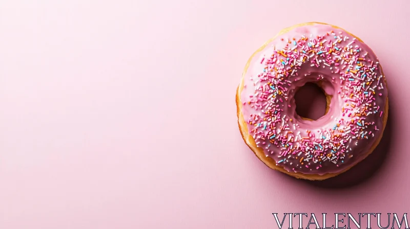 AI ART Delicious Donut with Pink Icing