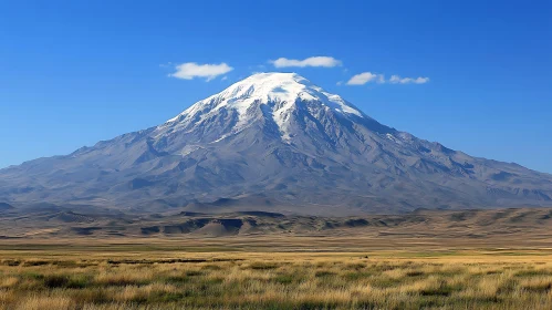 Mountain Peak Against Blue Sky