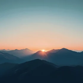 Sunrise Over Blue Mountain Ridges