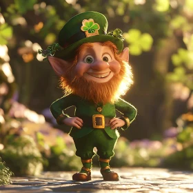 Charming Leprechaun with Clover Hat