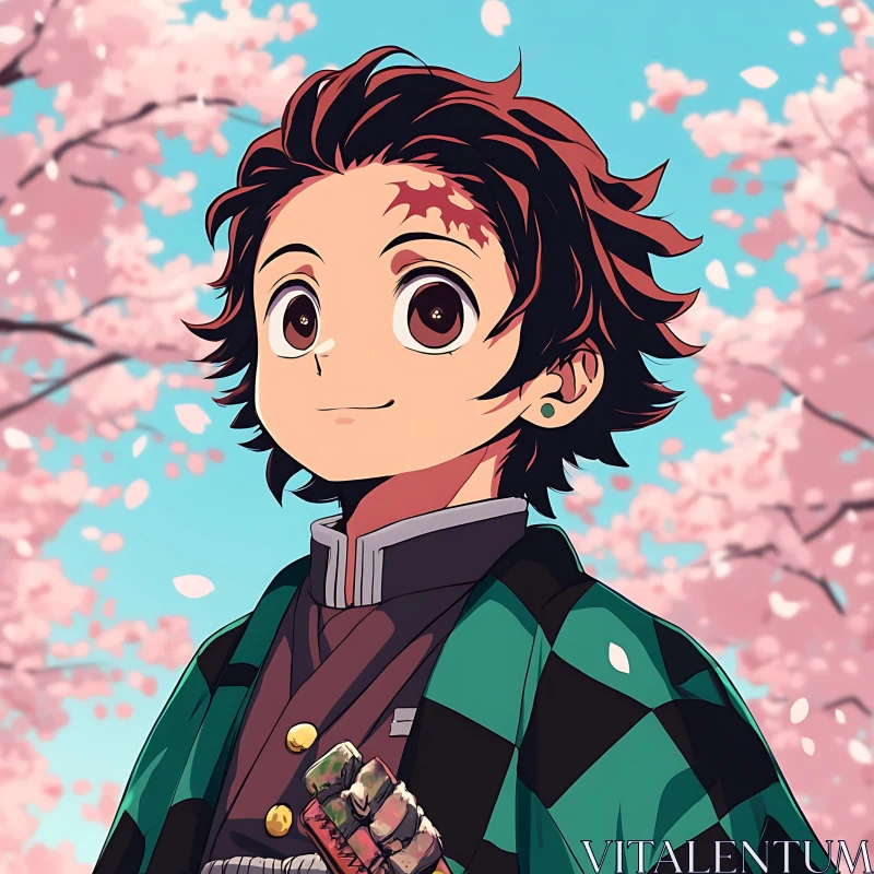 Traditional Anime Samurai in Spring AI Image