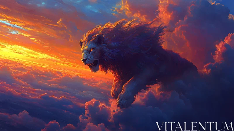 Lion in the Sky AI Image